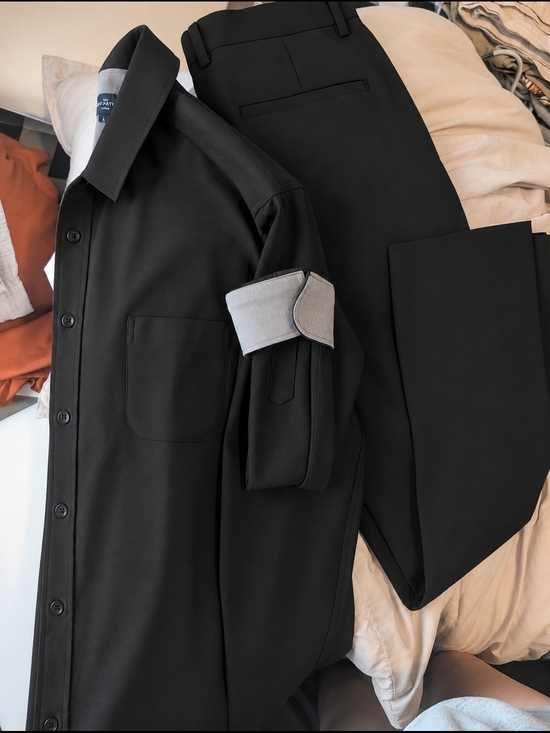 Topman Other - Topman Black Dress Pants and Shirt Set